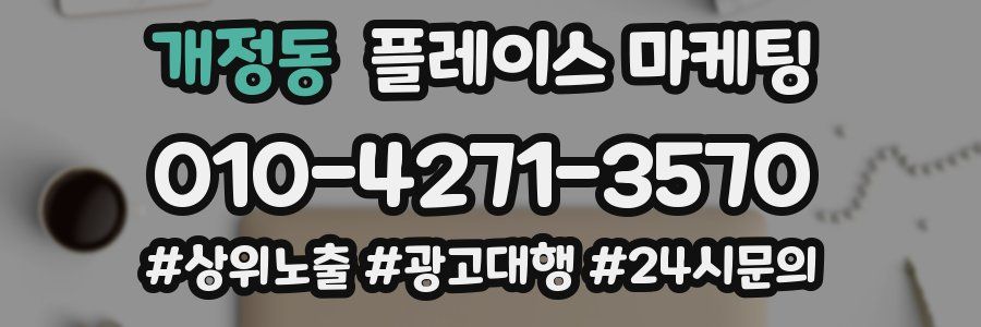 개정동 플레이스 마케팅