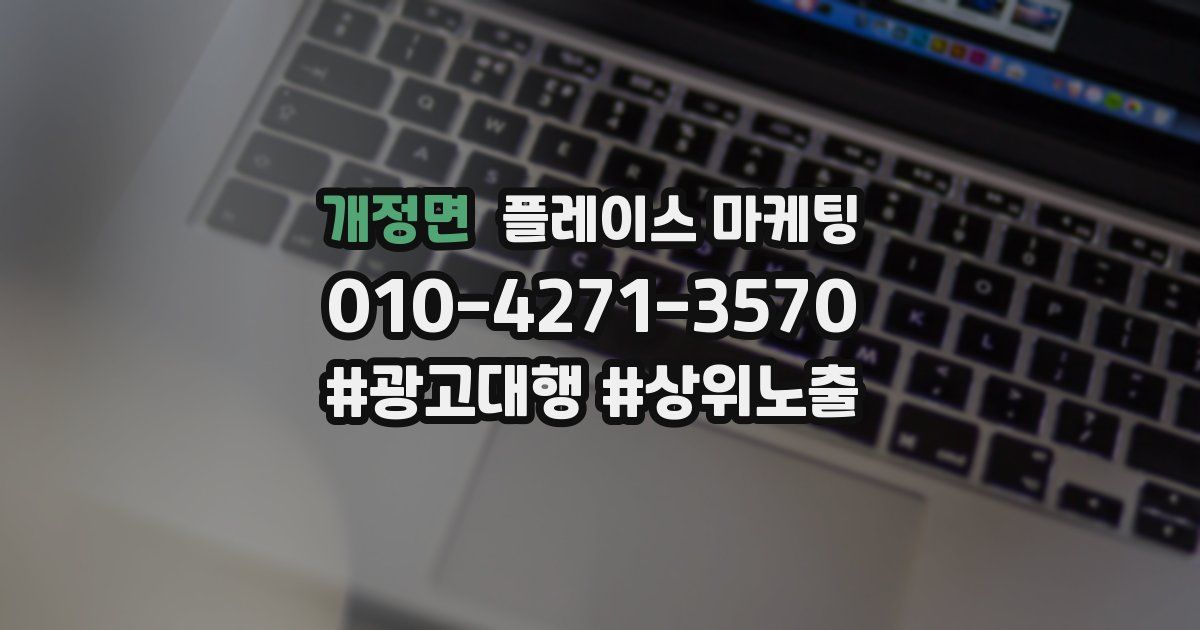 개정면 플레이스 마케팅