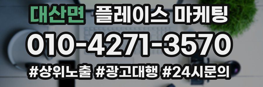 대산면 플레이스 마케팅