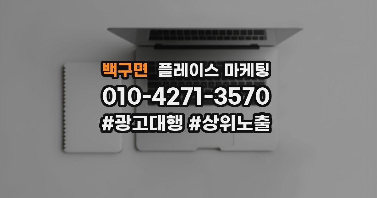 백구면 플레이스 마케팅