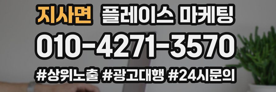 지사면 플레이스 마케팅