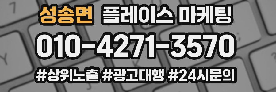 성송면 플레이스 마케팅