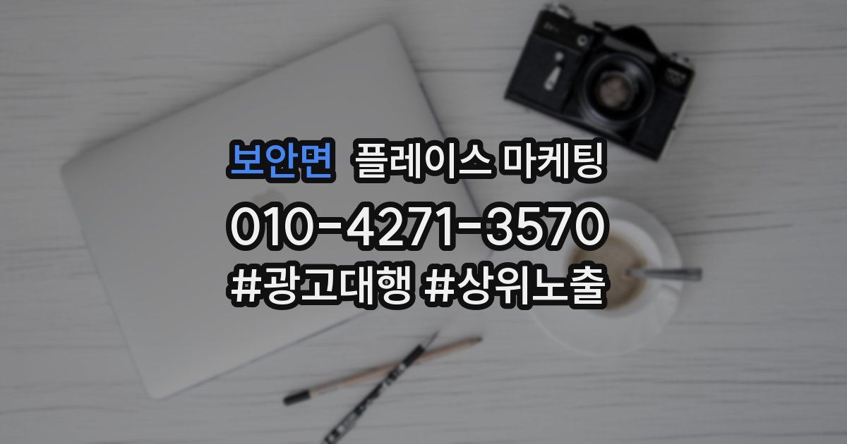 보안면 플레이스 마케팅