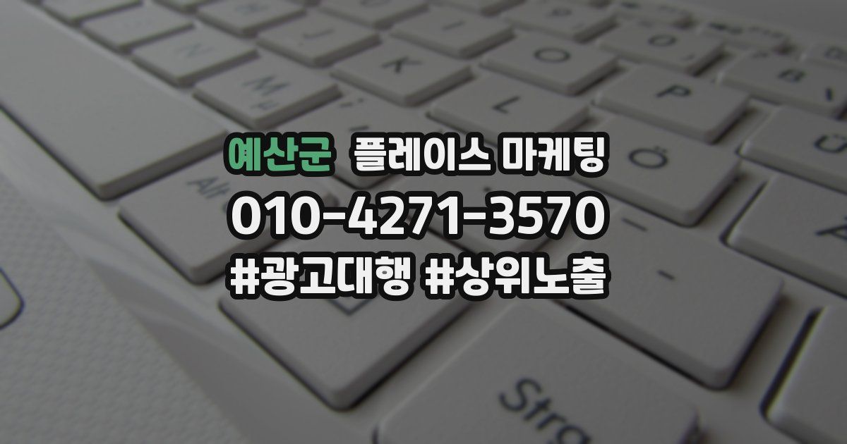 예산군 플레이스 마케팅