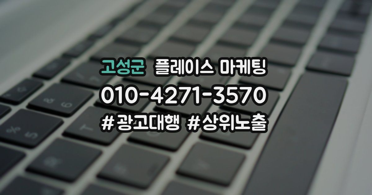 고성군 플레이스 마케팅
