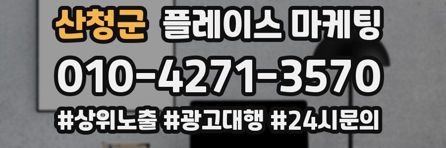산청군 플레이스 마케팅