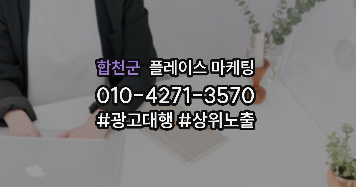 합천군 플레이스 마케팅