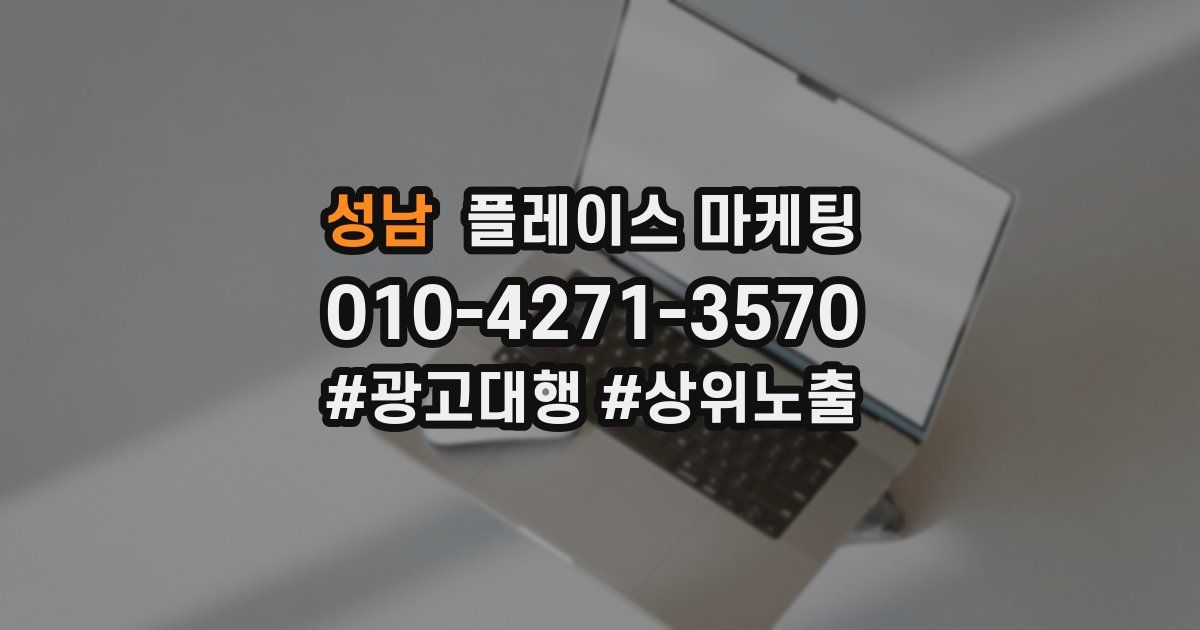 성남 플레이스 마케팅
