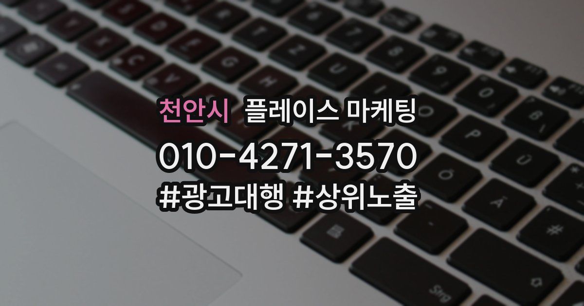 천안시 플레이스 마케팅