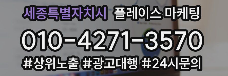 세종특별자치시 플레이스 마케팅