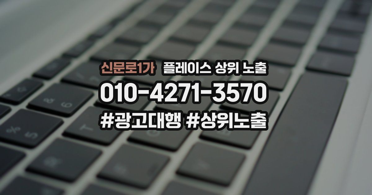 신문로1가 플레이스 상위 노출 상담