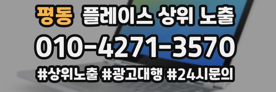 평동 플레이스 상위 노출 상담