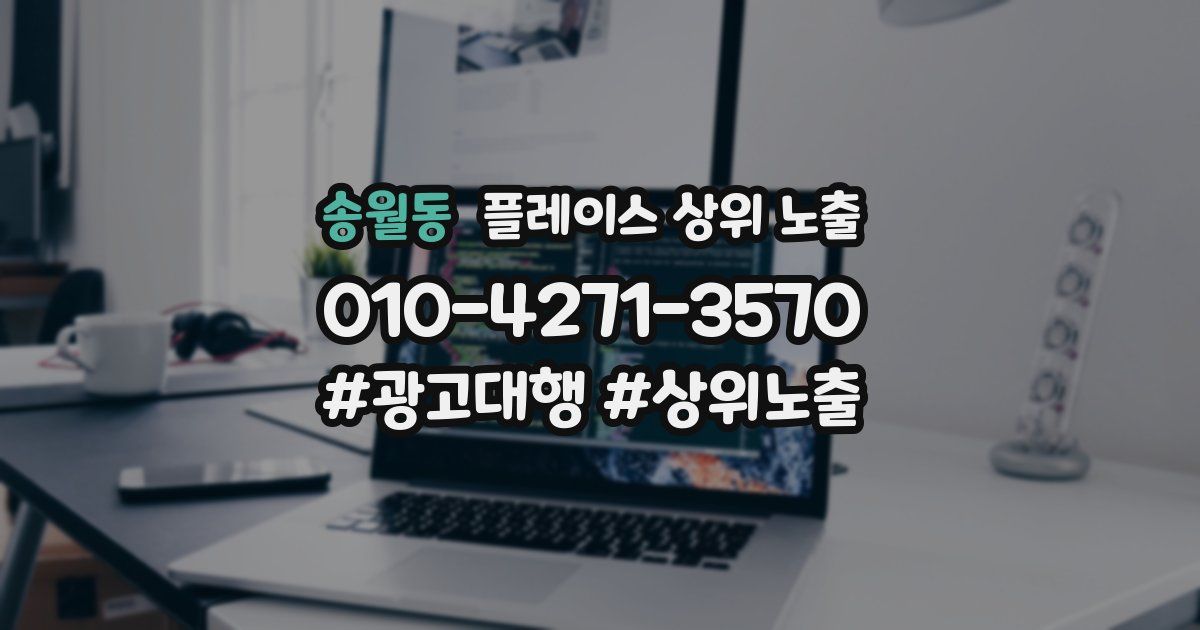 송월동 플레이스 상위 노출 안내