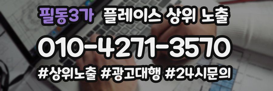 필동3가 플레이스 상위 노출 개선