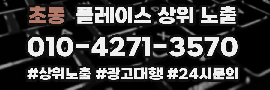 초동 플레이스 상위 노출