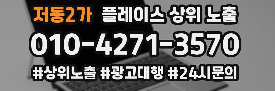 저동2가 플레이스 상위 노출
