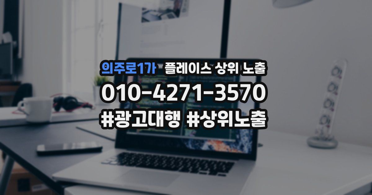 의주로1가 플레이스 상위 노출 상담