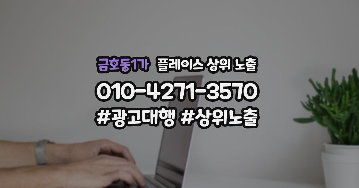 금호동1가 플레이스 상위 노출 개선