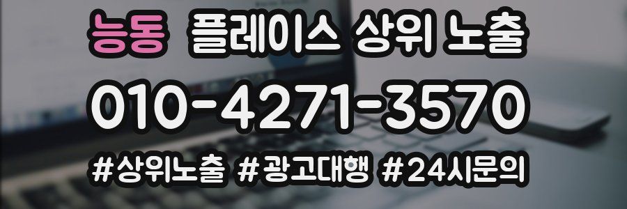 능동 플레이스 상위 노출 안내