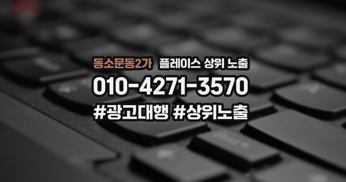 동소문동2가 플레이스 상위 노출