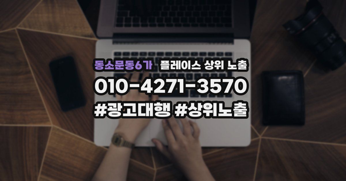 동소문동6가 플레이스 상위 노출 개선