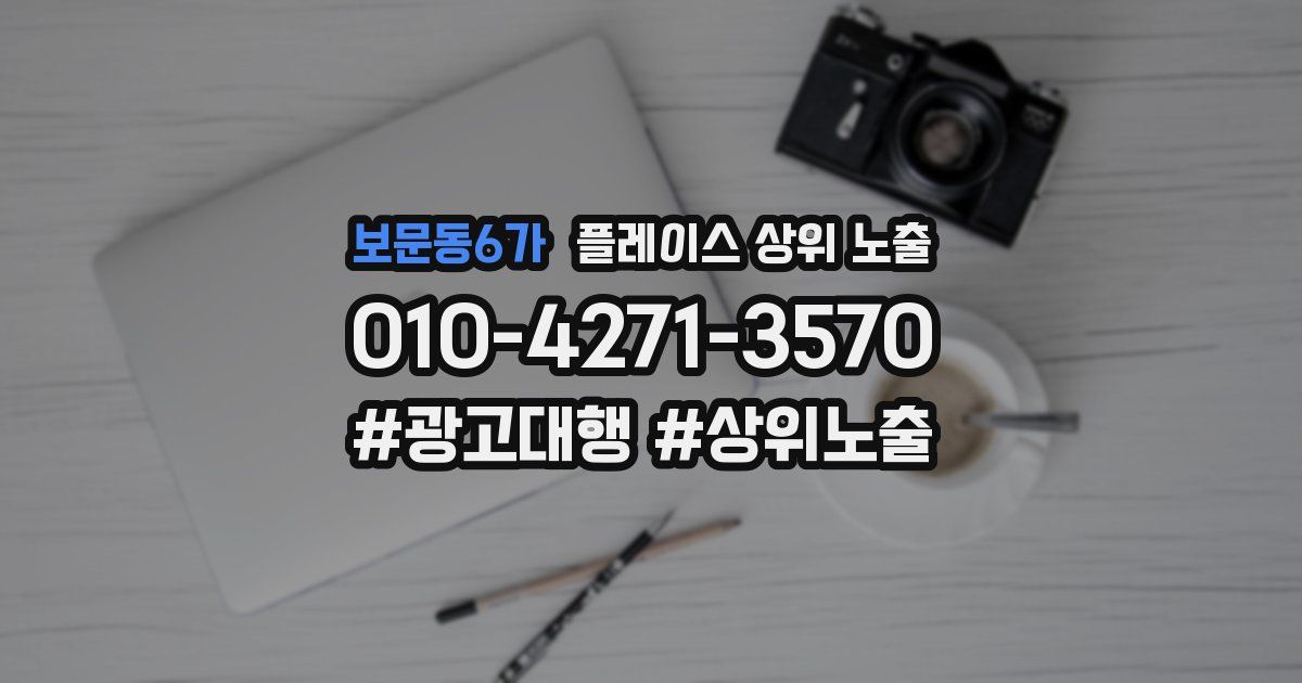 보문동6가 플레이스 상위 노출