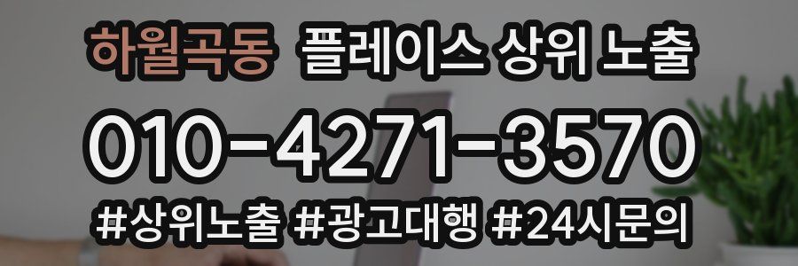 하월곡동 플레이스 상위 노출 개선