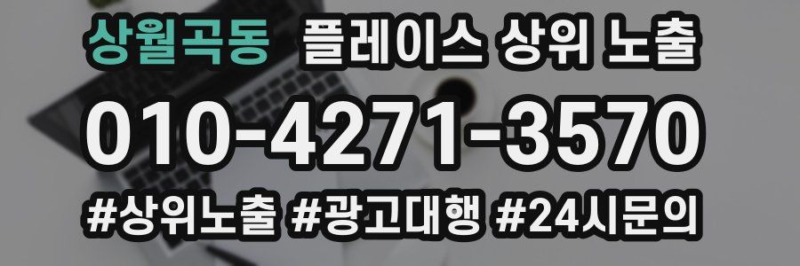 상월곡동 플레이스 상위 노출 가이드