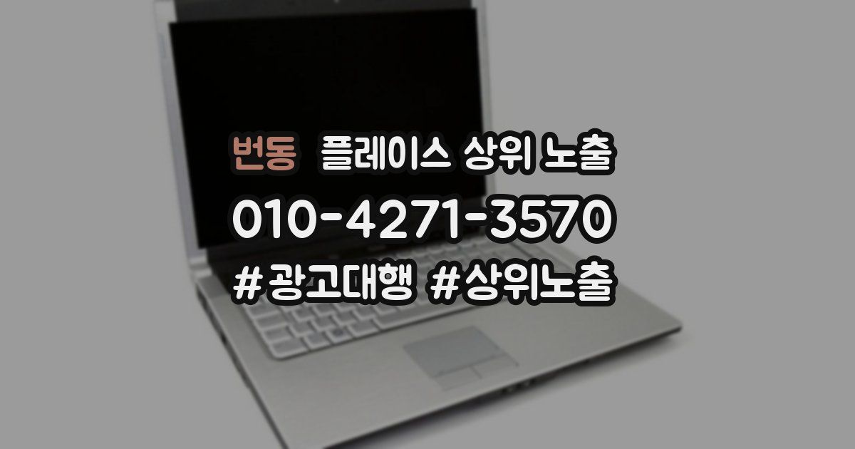 번동 플레이스 상위 노출 전략