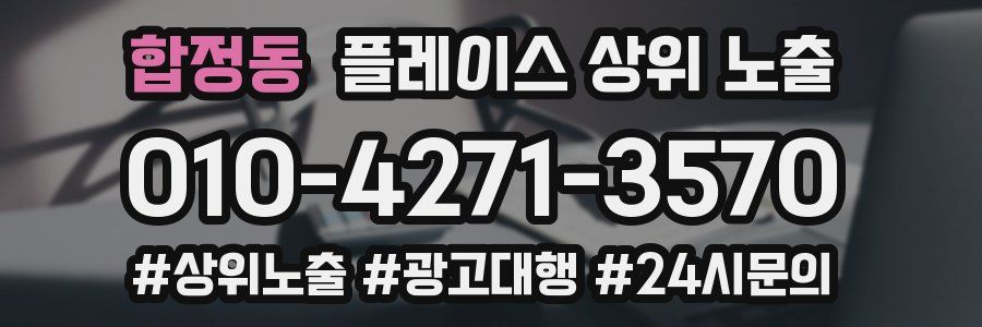 합정동 플레이스 상위 노출 상담