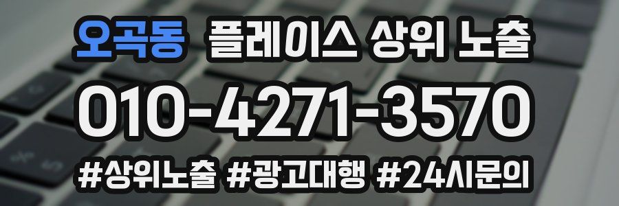 오곡동 플레이스 상위 노출 안내