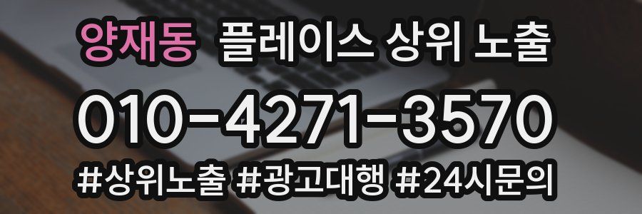 양재동 플레이스 상위 노출 안내