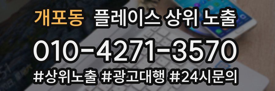개포동 플레이스 상위 노출 상담