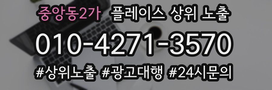 중앙동2가 플레이스 상위 노출 상담