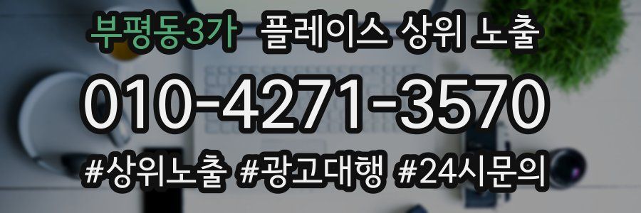 부평동3가 플레이스 상위 노출 상담