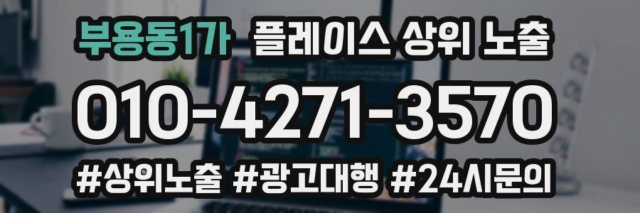 부용동1가 플레이스 상위 노출 전략