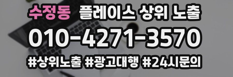 수정동 플레이스 상위 노출