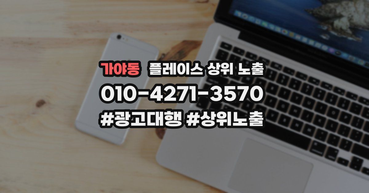 가야동 플레이스 상위 노출 상담