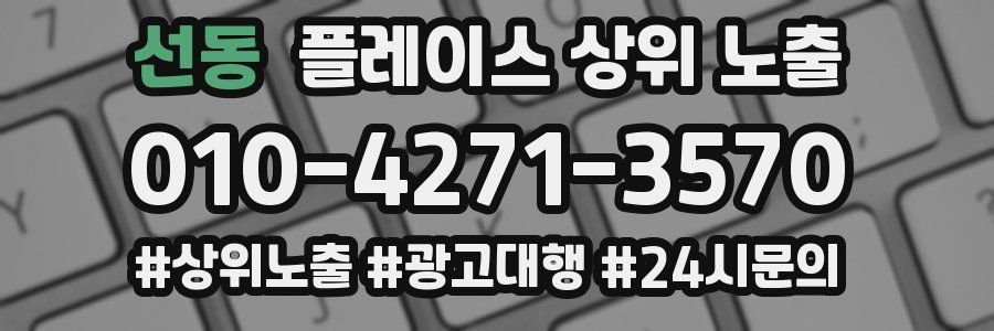 선동 플레이스 상위 노출