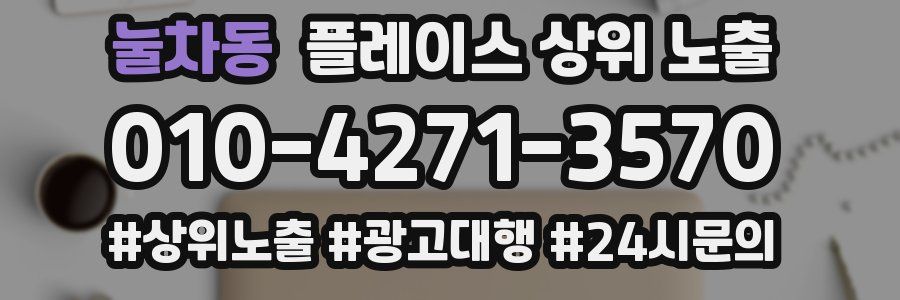 눌차동 플레이스 상위 노출 상담