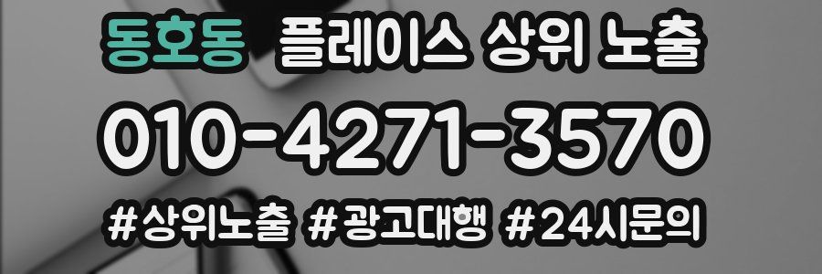 동호동 플레이스 상위 노출 상담