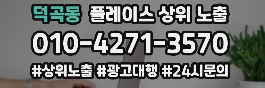 덕곡동 플레이스 상위 노출 전략