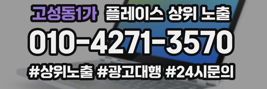 고성동1가 플레이스 상위 노출 가이드