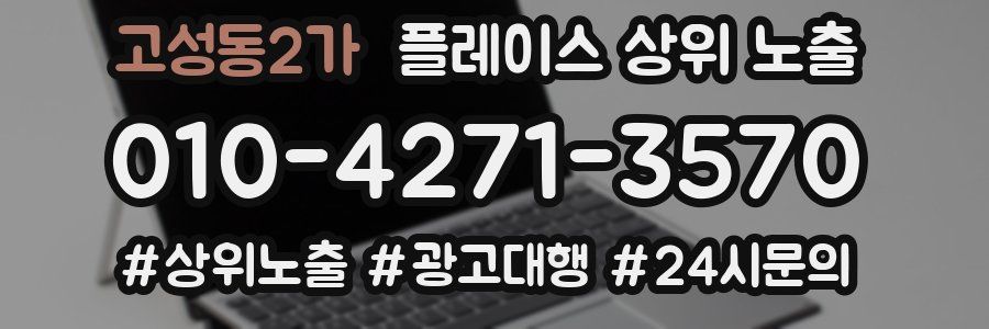 고성동2가 플레이스 상위 노출 가이드