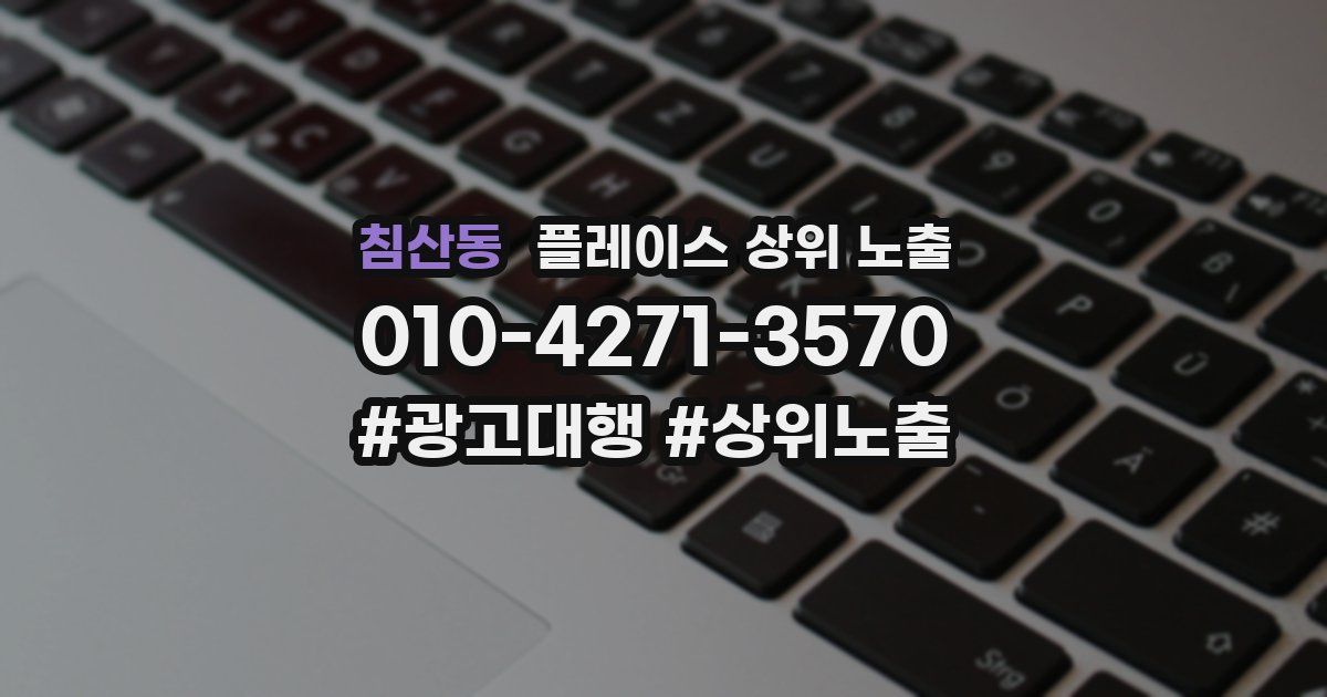 침산동 플레이스 상위 노출 상담