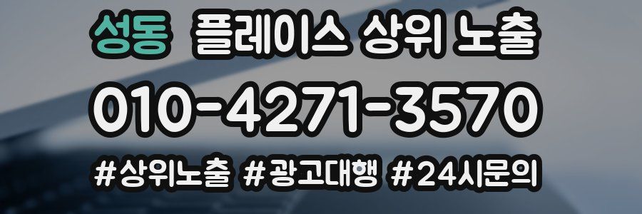 성동 플레이스 상위 노출 상담