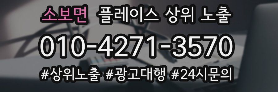 소보면 플레이스 상위 노출 개선