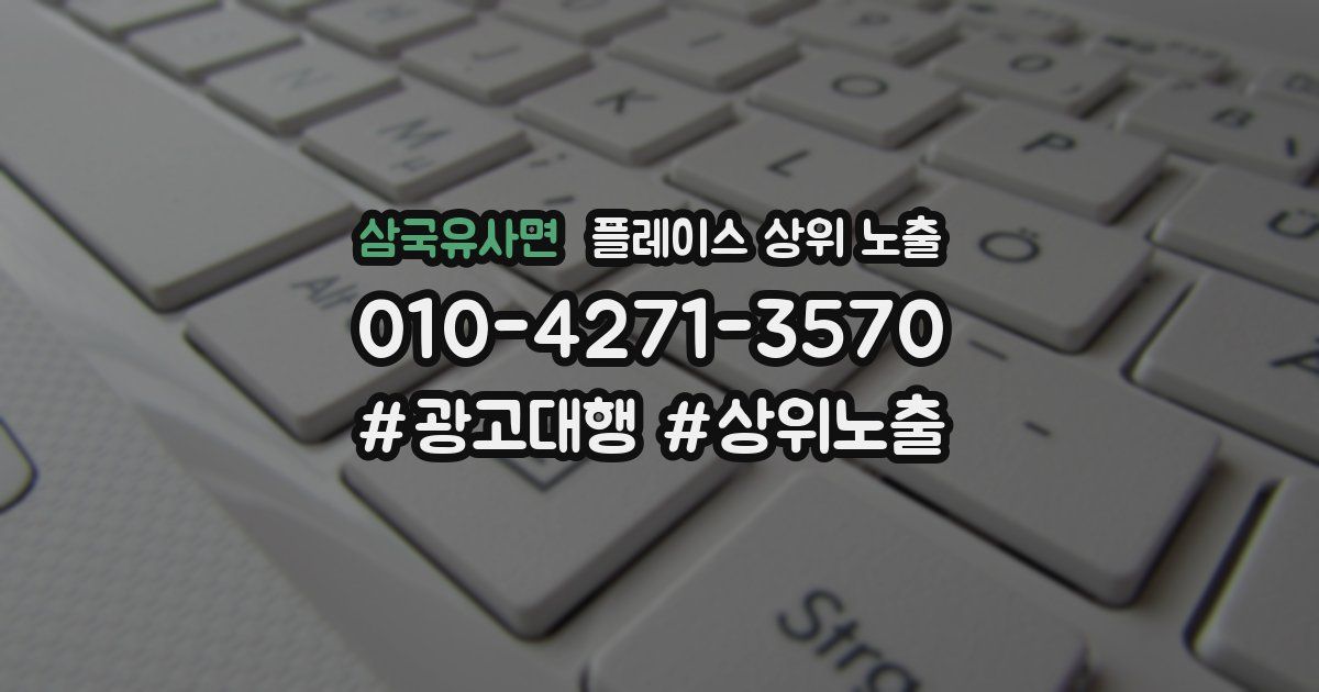 삼국유사면 플레이스 상위 노출 전략