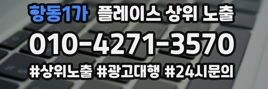 항동1가 플레이스 상위 노출 상담