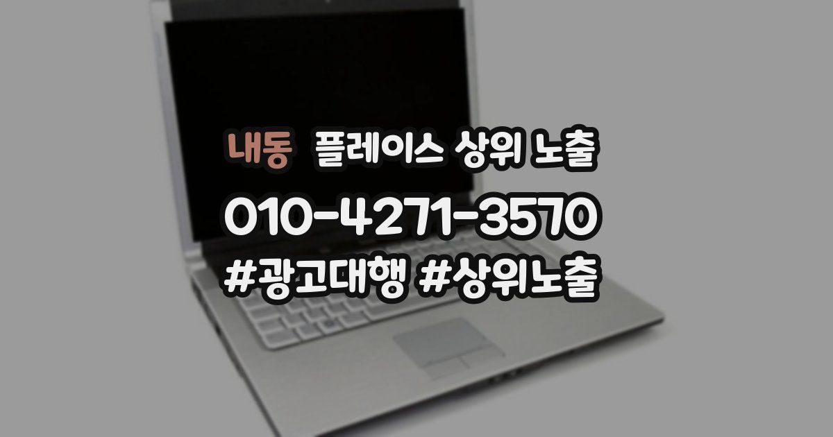 내동 플레이스 상위 노출 전략